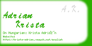 adrian krista business card